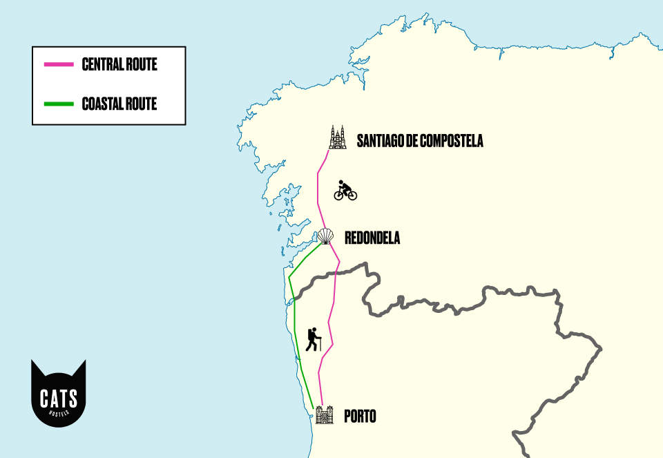 camino de santiago portuguese route map